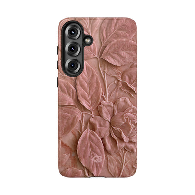 Blush Rose Relief · Tough Phone Case for Samsung · Pink