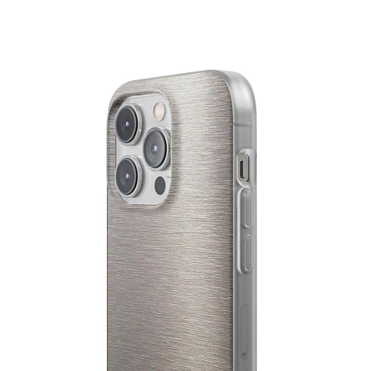 Brushed Silver Alloy · Lite Phone Case for iPhone ·  Silver