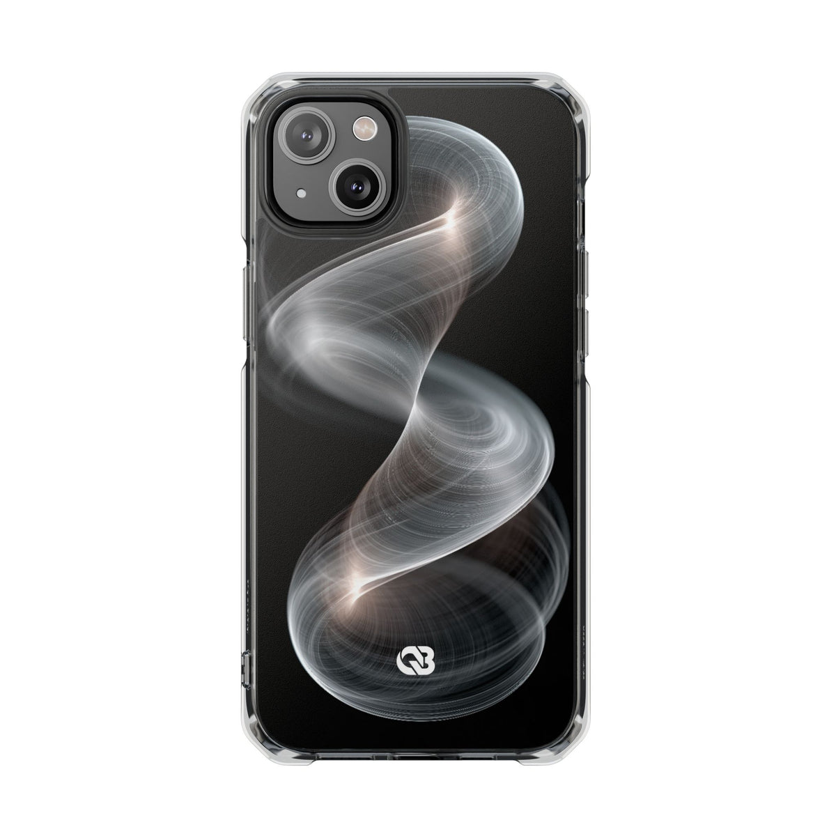 Luminous Vortex · Clear Impact Magnetic Phone Case for iPhone · Black
