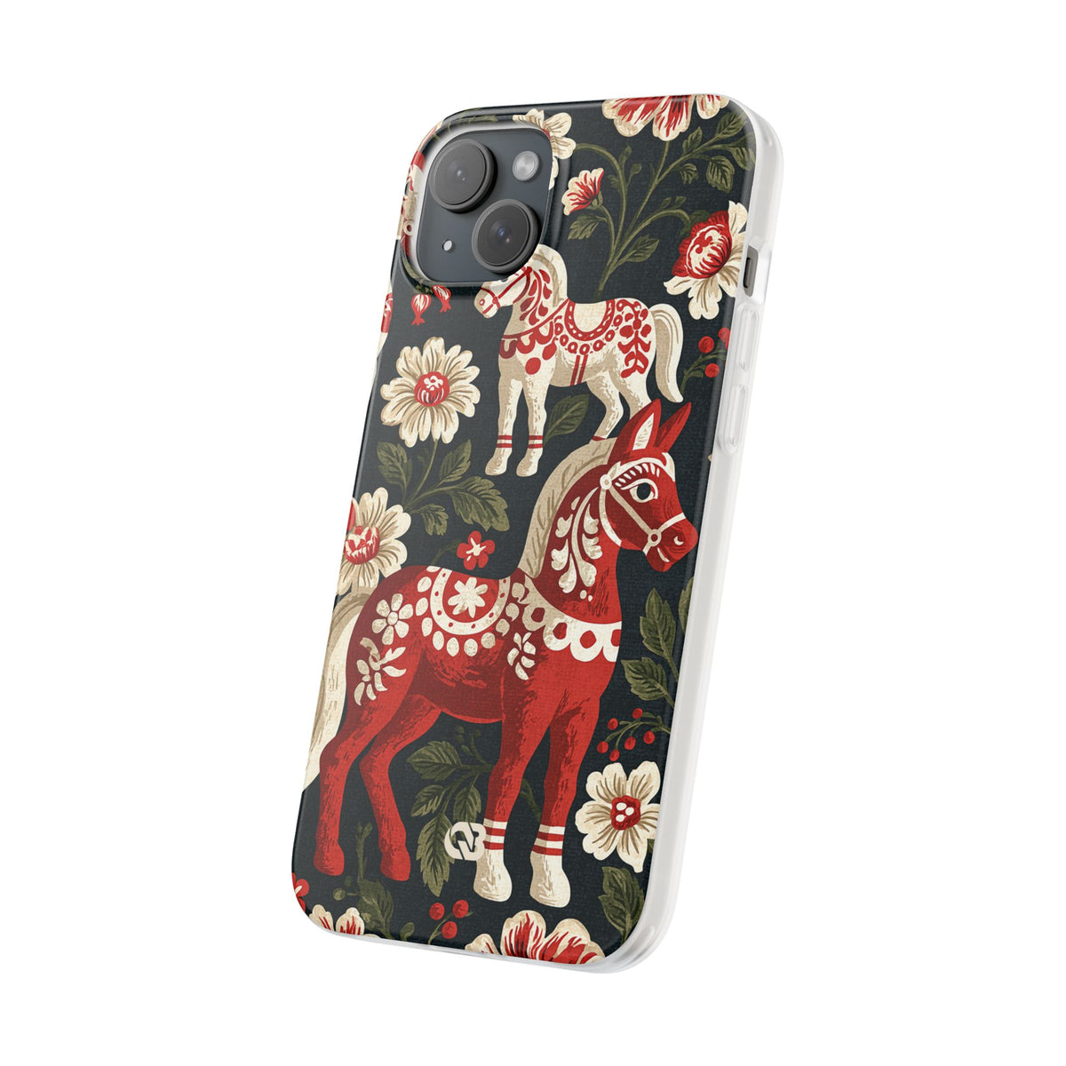 Nordic Dala Meadow · Lite Phone Case for iPhone ·  Red