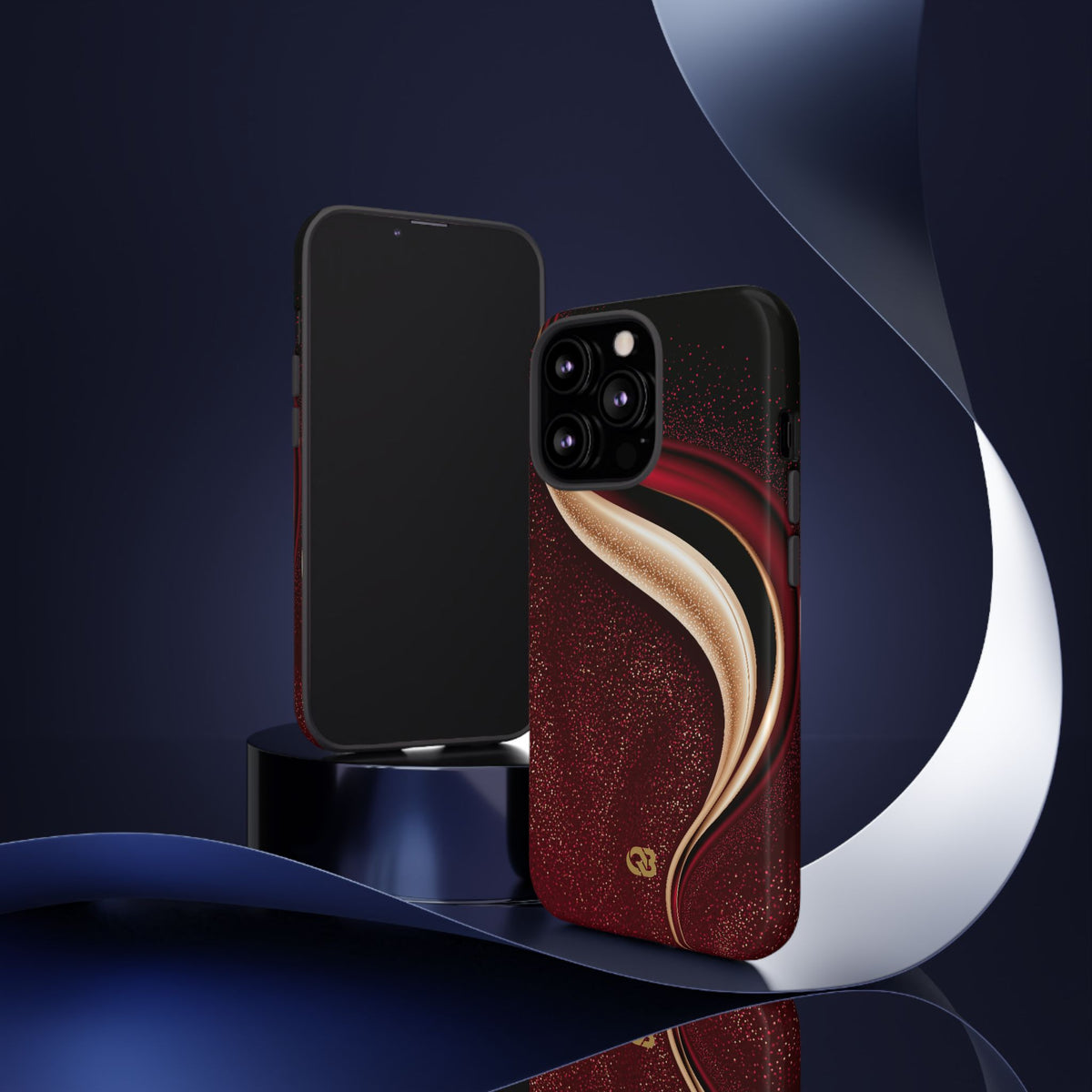 Gilded Crimson Flow · Tough Phone Case for iPhone · Red