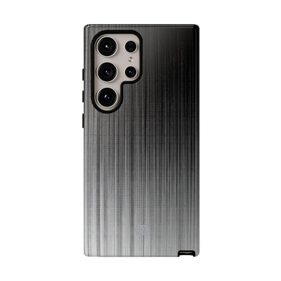 Grey Tough Phone Case for Samsung - Static Vertical Dither