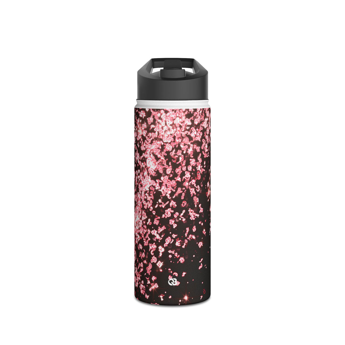 Rose Digital Cascade · Insulated Water Bottle · Pink