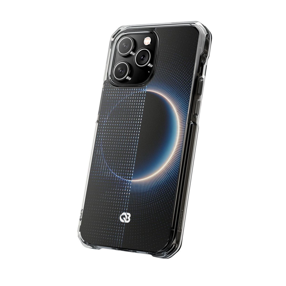Luminous Meridian · Clear Impact Magnetic Phone Case for iPhone · Black