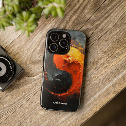 Fiery Yin Yang iPhone 16 Pro Case - Tough