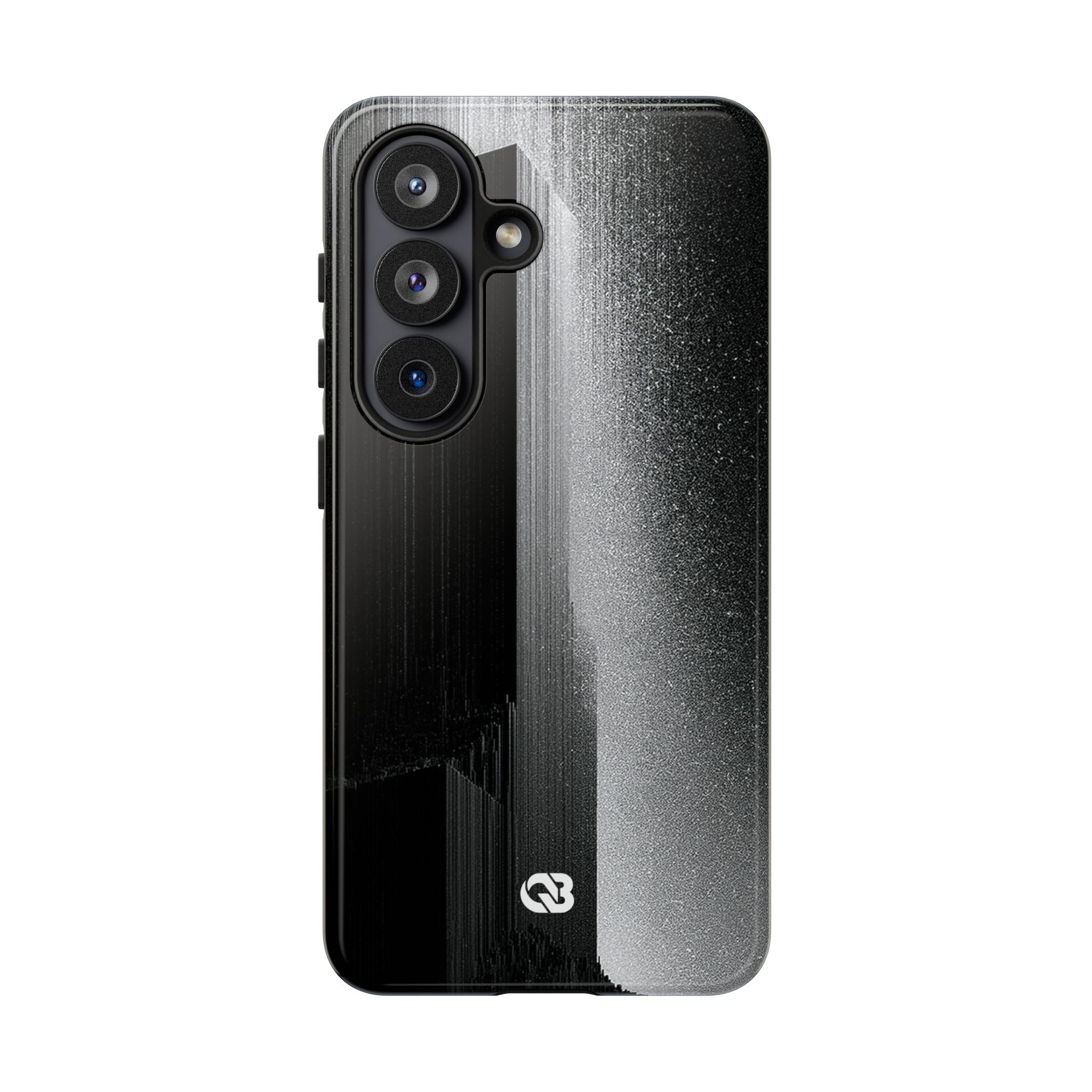 Black Tough Phone Case for Samsung - Brutalist Pixel Monolith
