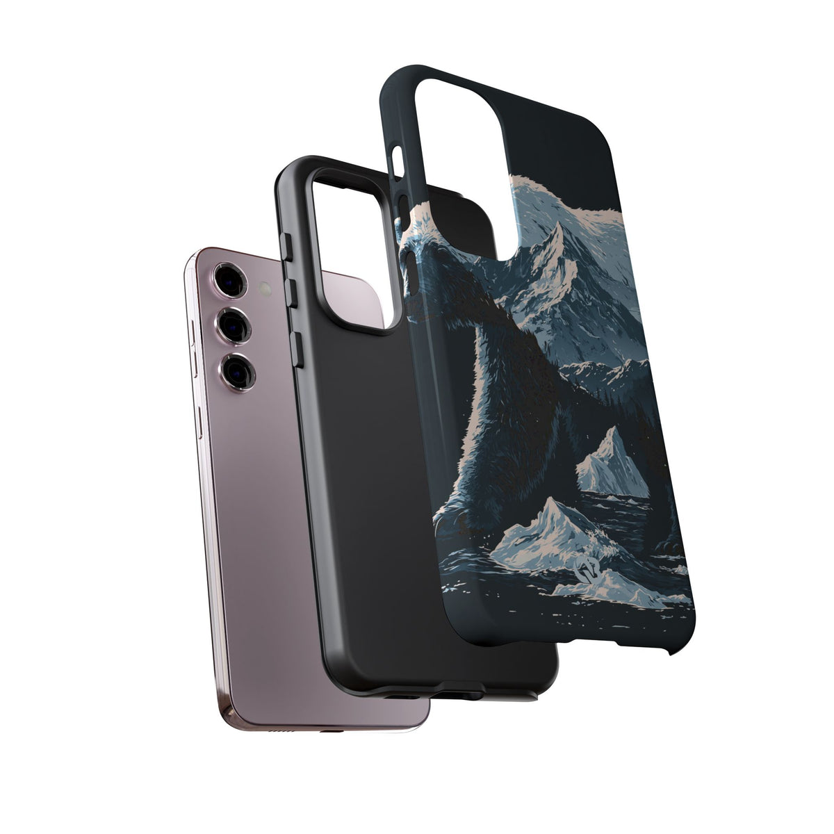 Nordic Arctic Bear · Tough Phone Case for Samsung · Black