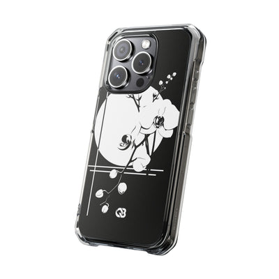 Black Impact MagSafe Phone Case for iPhone - Lunar Orchid Grid