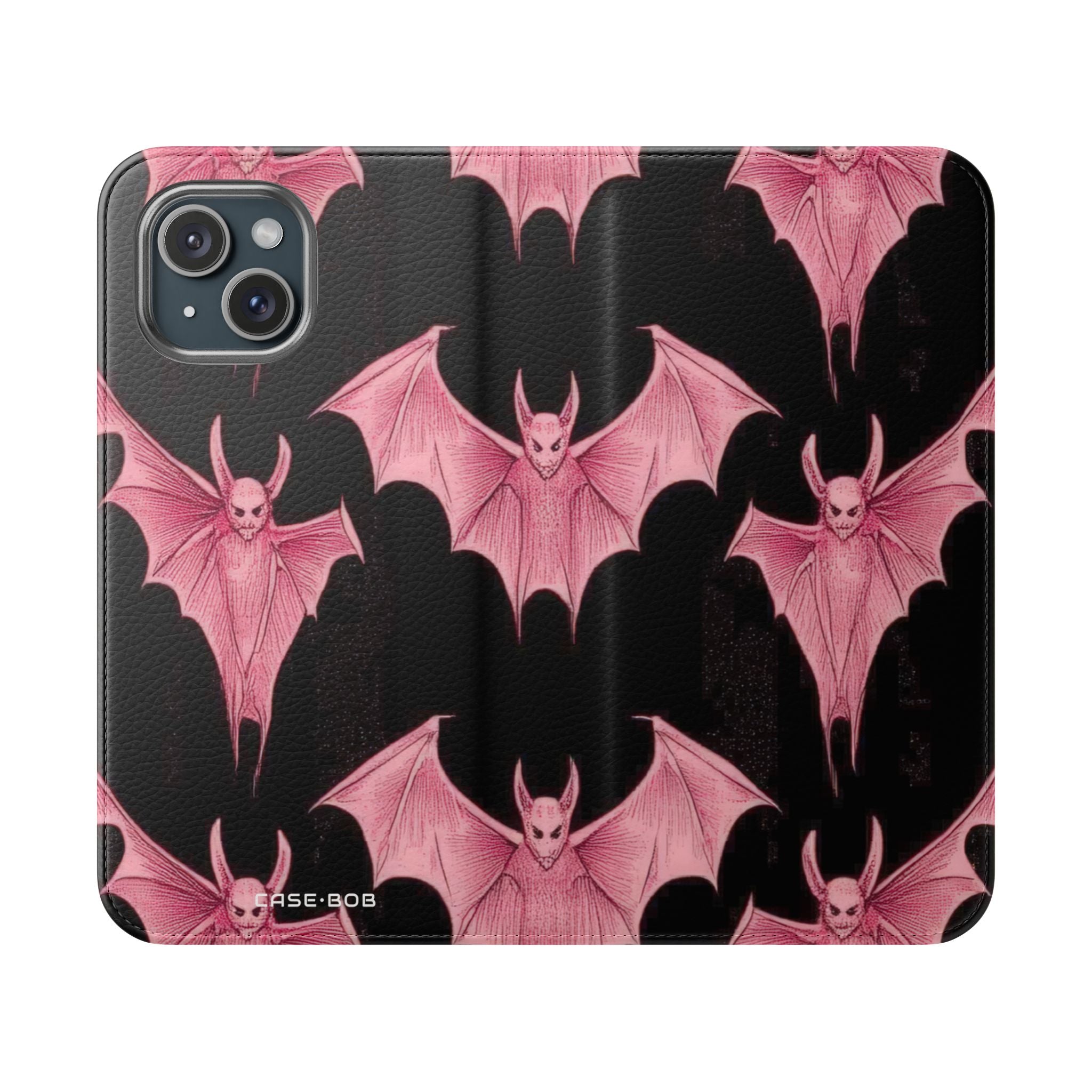 Pink Batwave - iPhone 15 Case - Wallet
