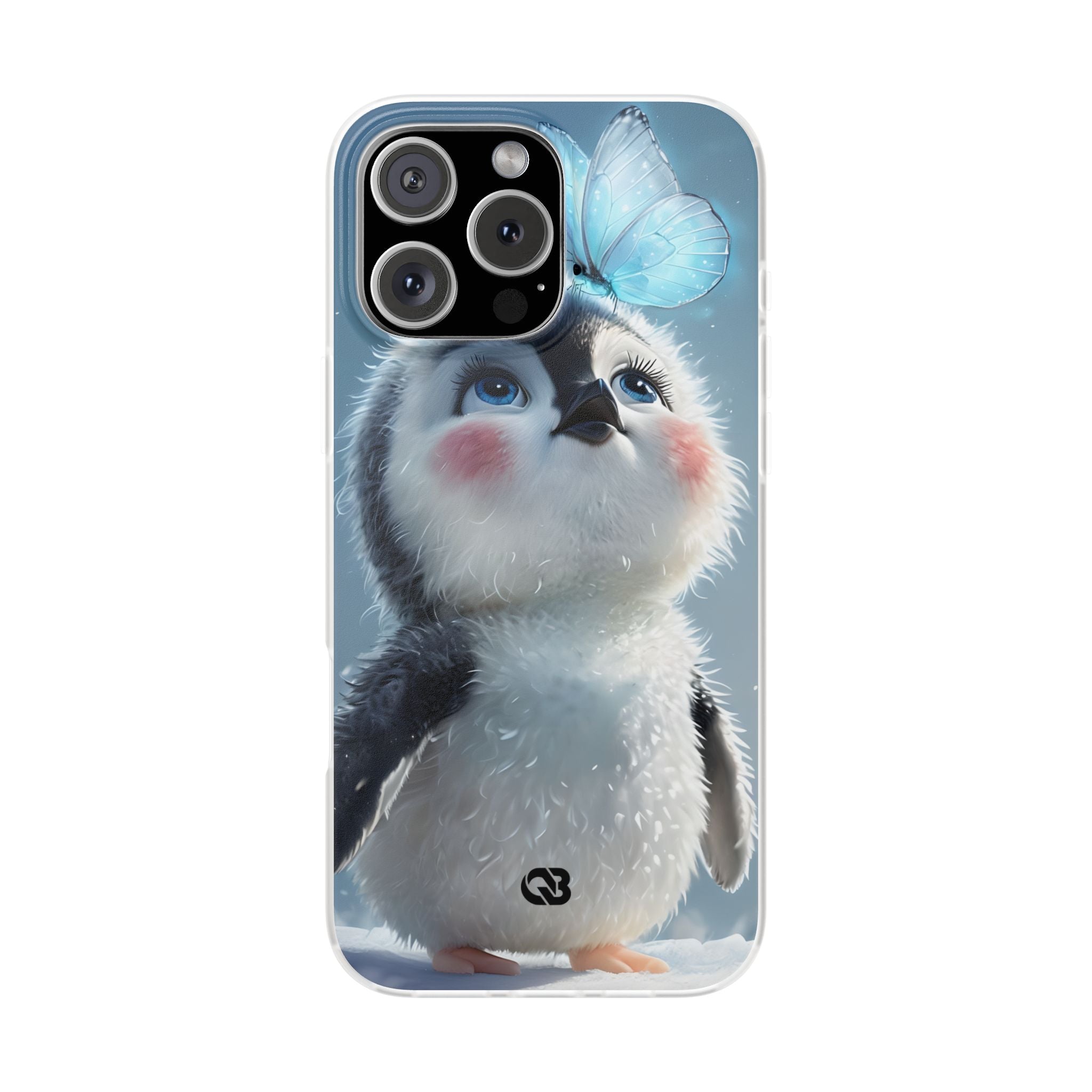 Frosty Penguin Glow · Soft Phone Case for iPhone