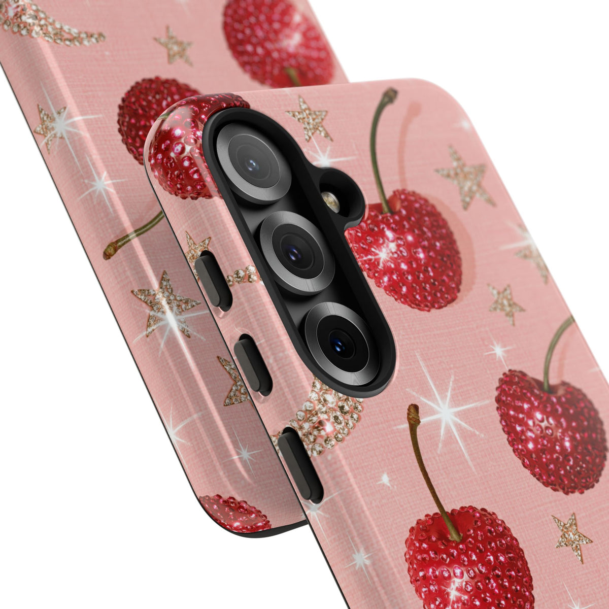 Bedazzled Ruby Cherries · Tough Phone Case for Samsung · Pink