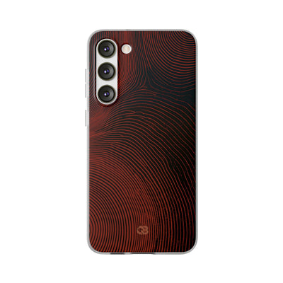 Red Lite Phone Case for Samsung - Terracotta Nerve Map