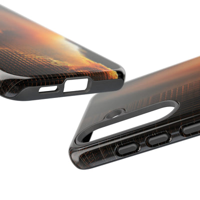 Luminous Grid · Tough Phone Case for Samsung · Black
