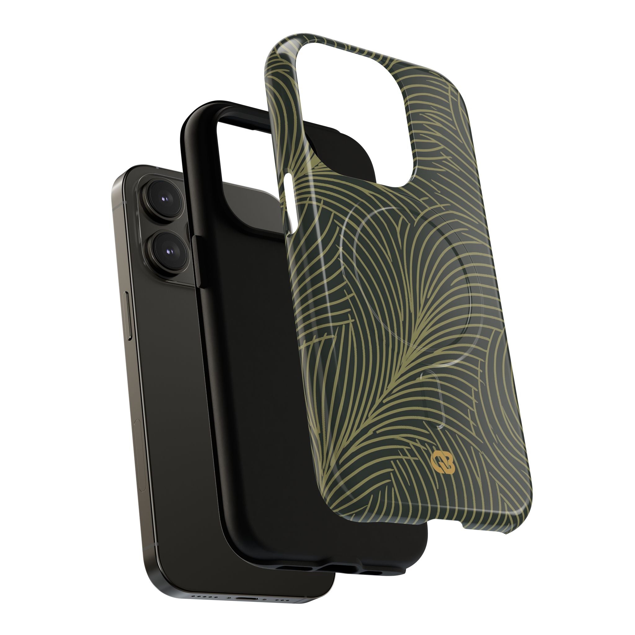 Green Tough 2.0 Magsafe Phone Case for iPhone - Dark Olive Plume
