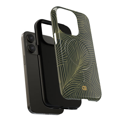Green Tough 2.0 Magsafe Phone Case for iPhone - Dark Olive Plume