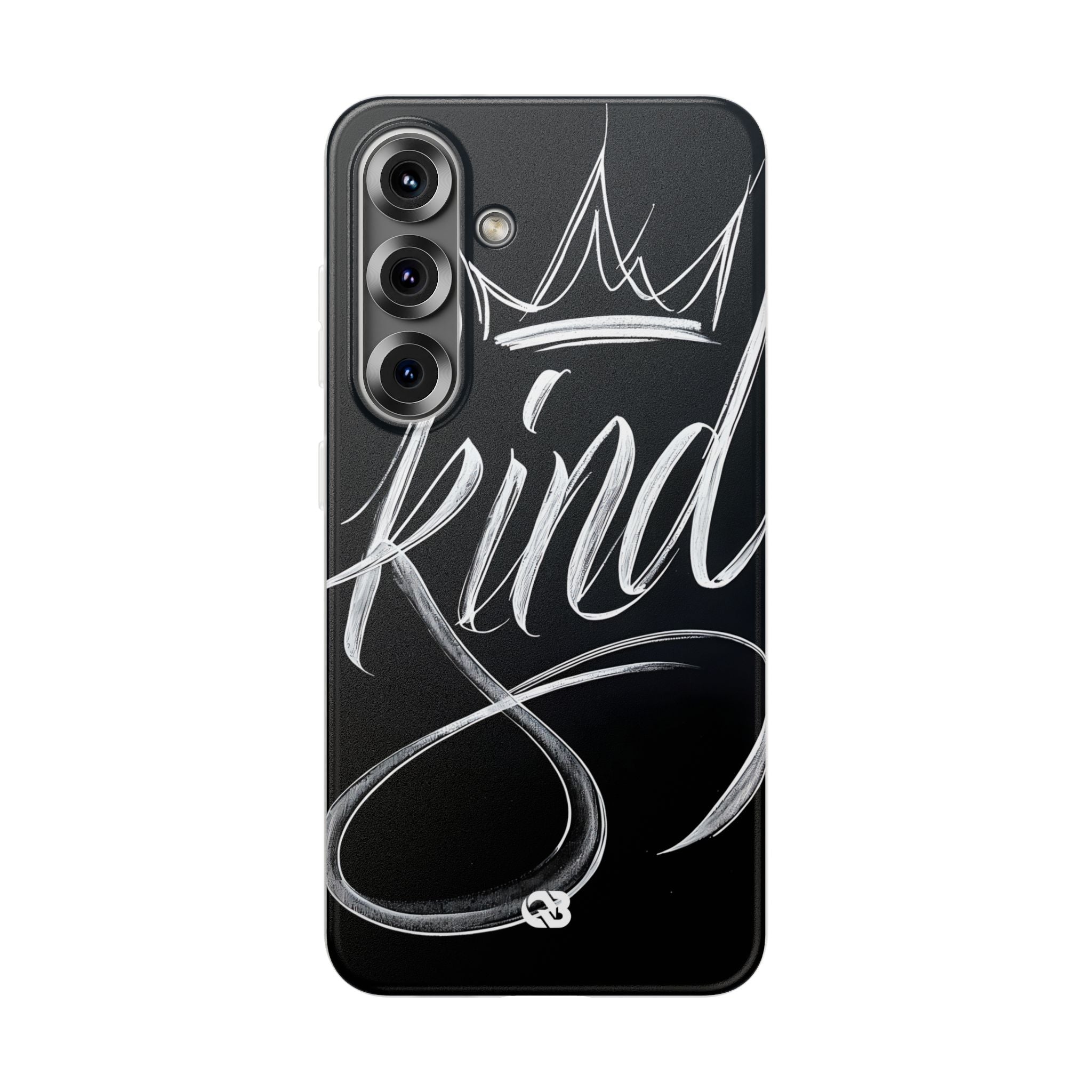 Noir Crown Script · Soft Custodia per Samsung