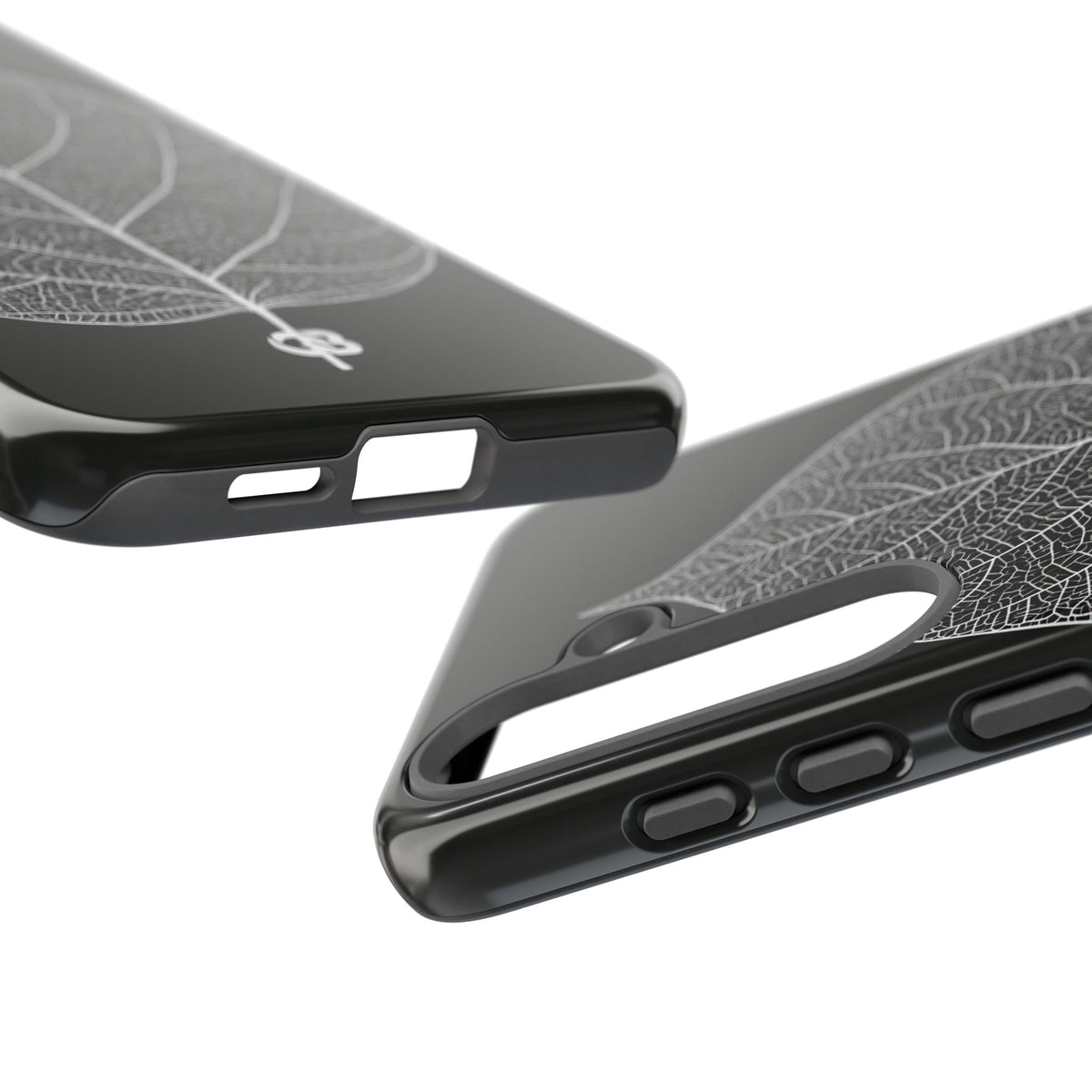 Monochrome Leaf Skeleton · Tough Phone Case for Samsung · Black