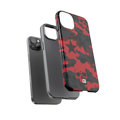 Crimson Skull Camo · Tough Phone Case for iPhone · Red