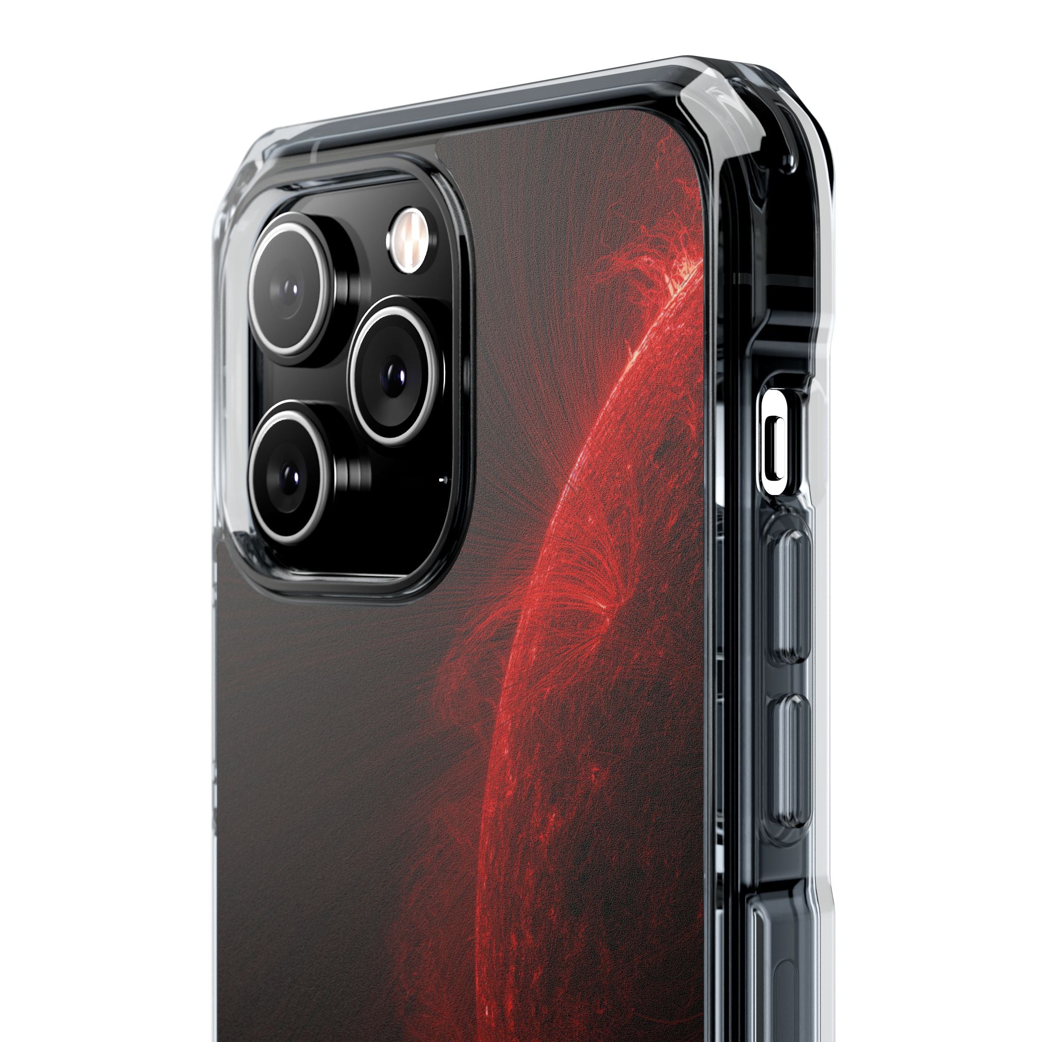 Red Impact MagSafe Phone Case for iPhone - Solar Crimson Flare