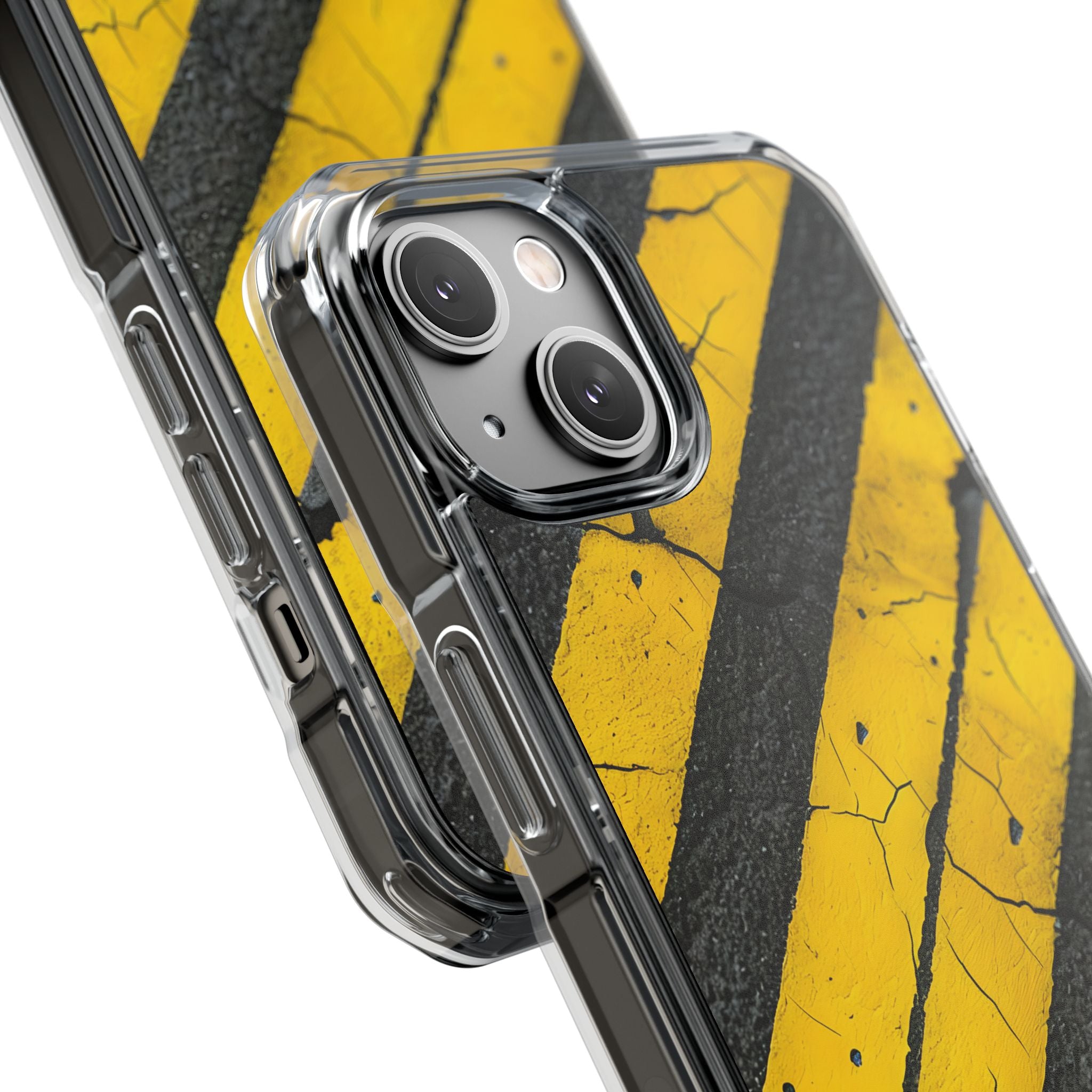 Cracked Hazard Stripes · Impact Telefoncover for iPhone · Magsafe