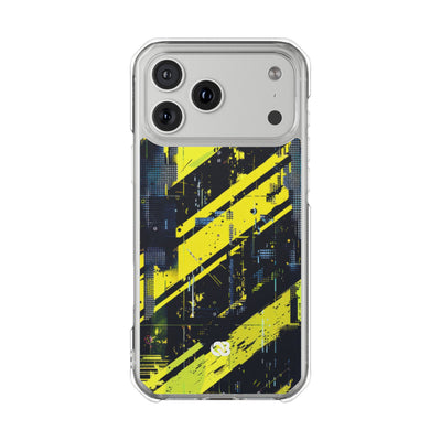 Acid Hazard · Clear Impact Magnetic Phone Case for iPhone ·  Yellow