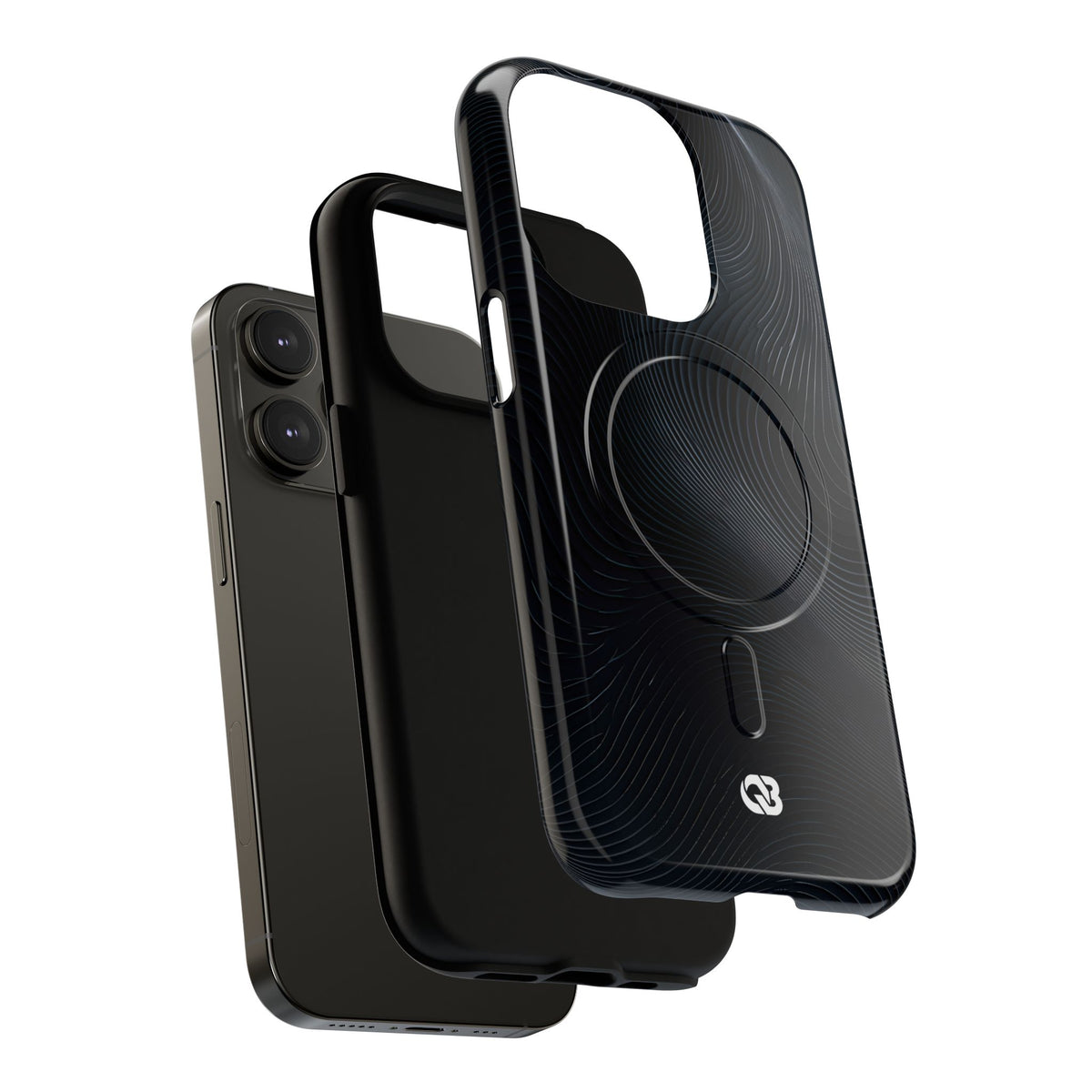 Black Tough 2.0 Magsafe Phone Case for iPhone - Obsidian Ridge Flux