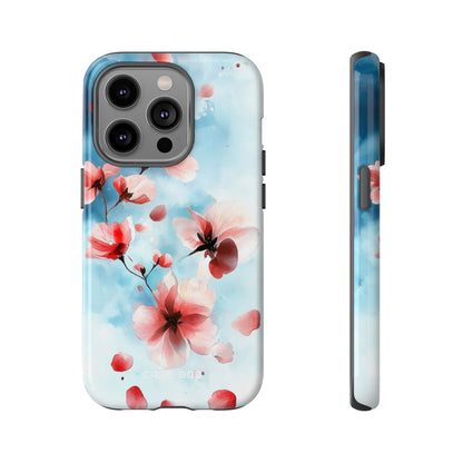 Pink Blossom Drift iPhone 14 Pro Cover - Tough