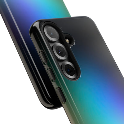 Black Tough Phone Case for Samsung - Electric Prism Grain