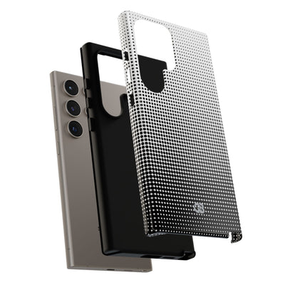 Black Tough Phone Case for Samsung - Obsidian Halftone Flux