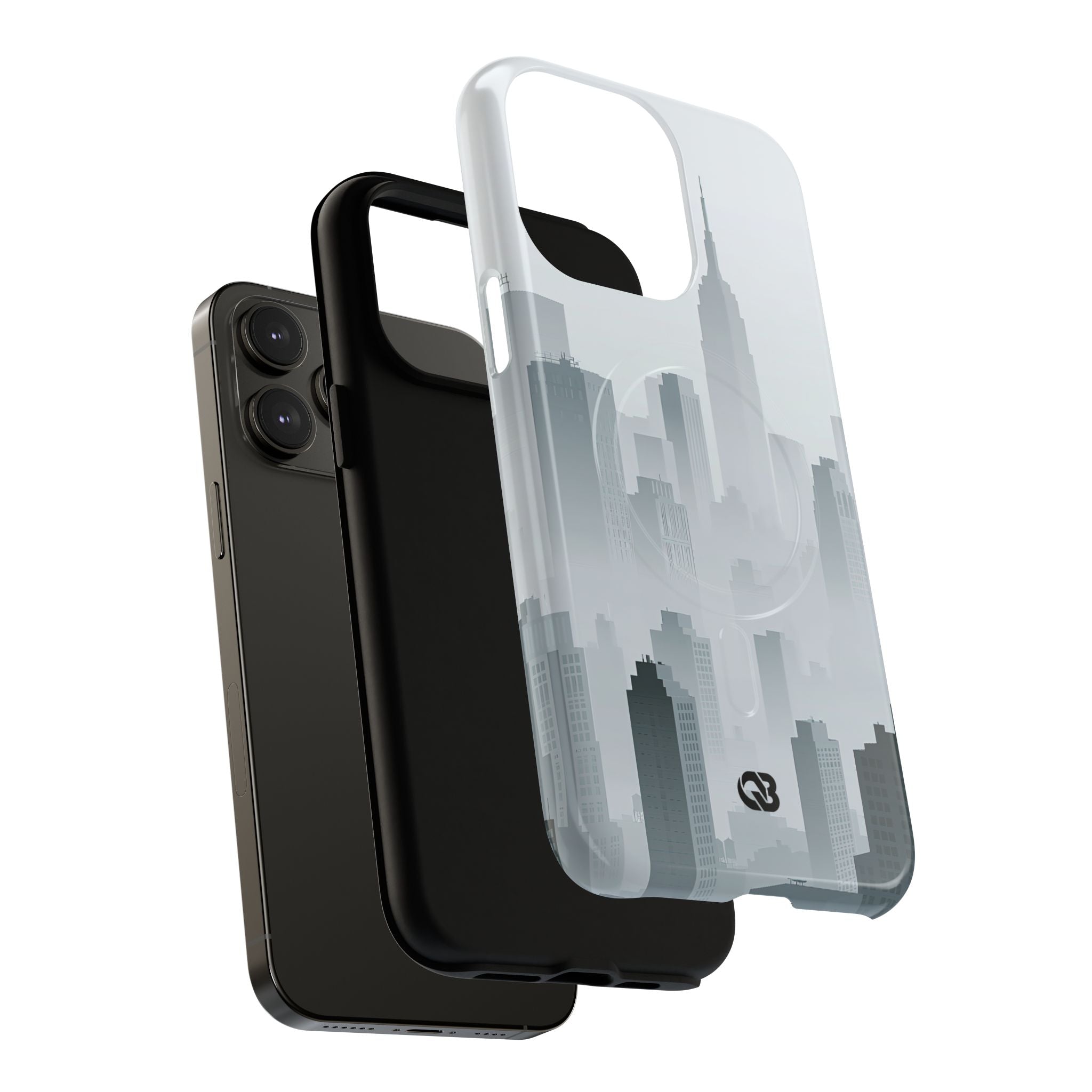 Grey Tough 2.0 Magsafe Phone Case for iPhone - Steel Mist Skyline