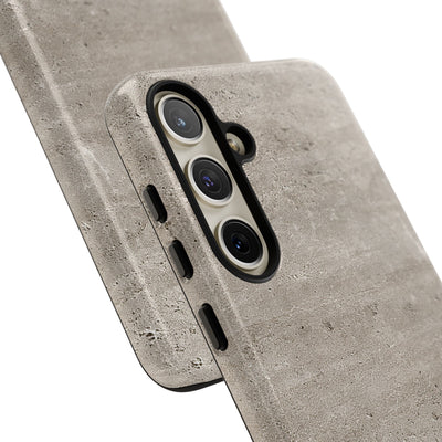 Grey Tough Phone Case for Samsung - Brutalist Stone Grit