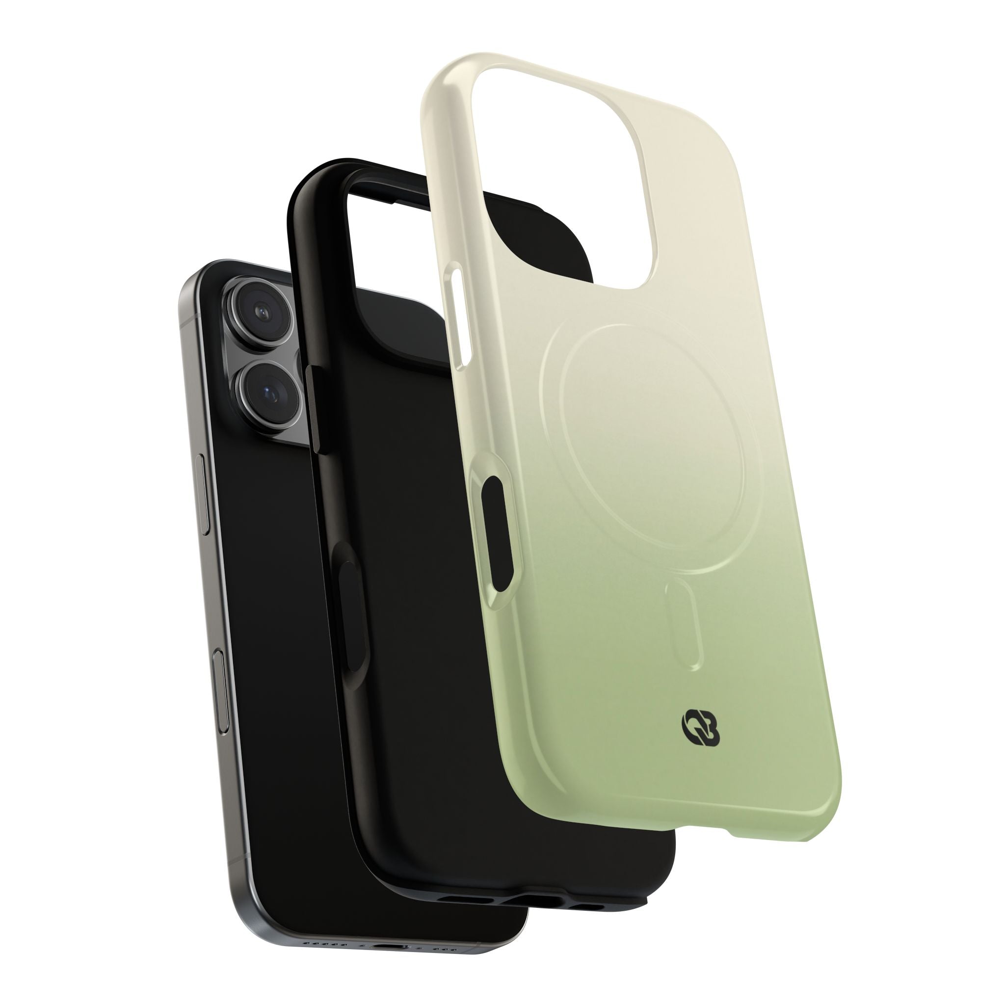 Green Tough 2.0 Magsafe Phone Case for iPhone - Bone Sage Fade
