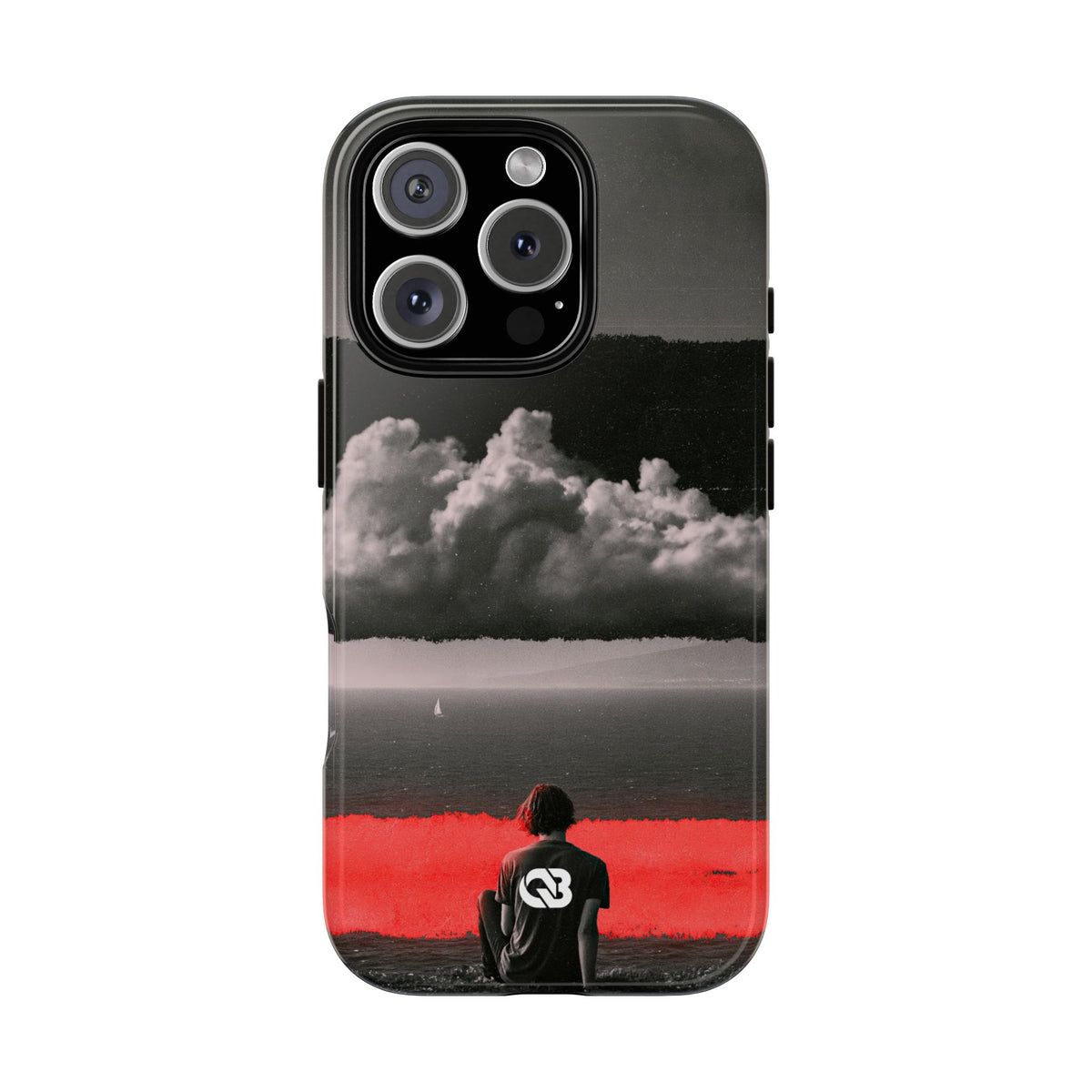 Crimson Horizon · Tough Phone Case for iPhone · Black