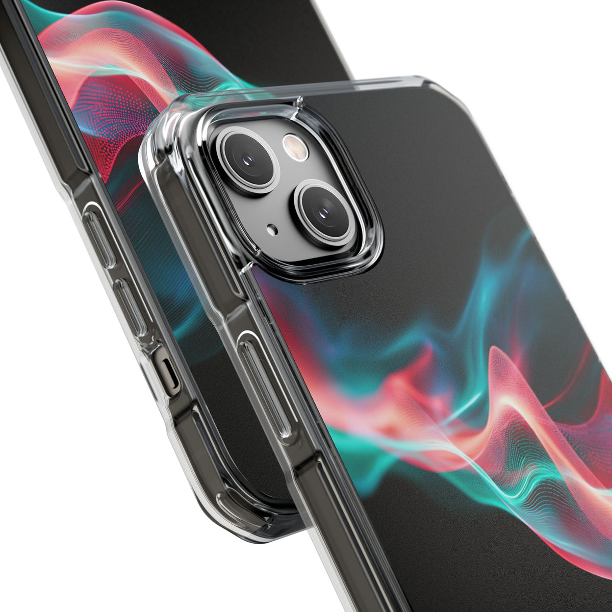 Digital Frequency · Clear Impact Magnetic Phone Case for iPhone · Black
