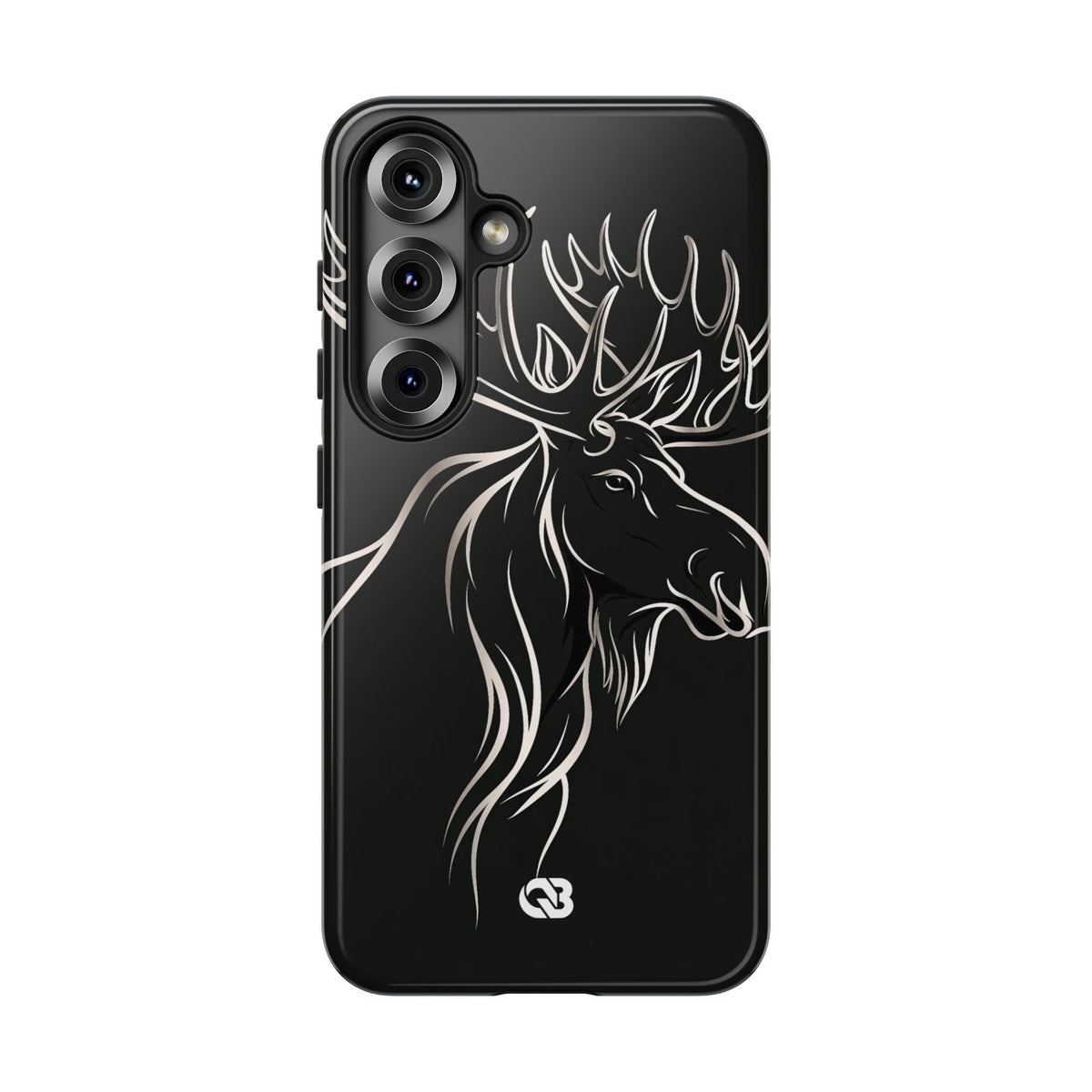 Nordic Moose Contour · Tough Phone Case for Samsung · Black