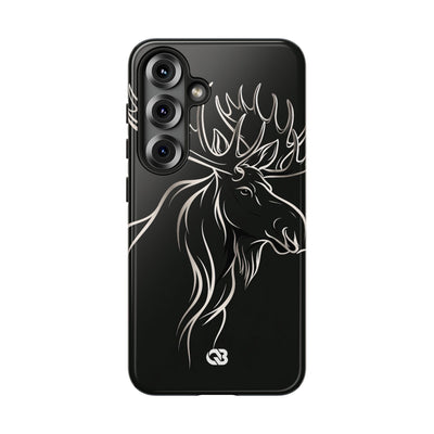 Nordic Moose Contour · Tough Phone Case for Samsung · Black