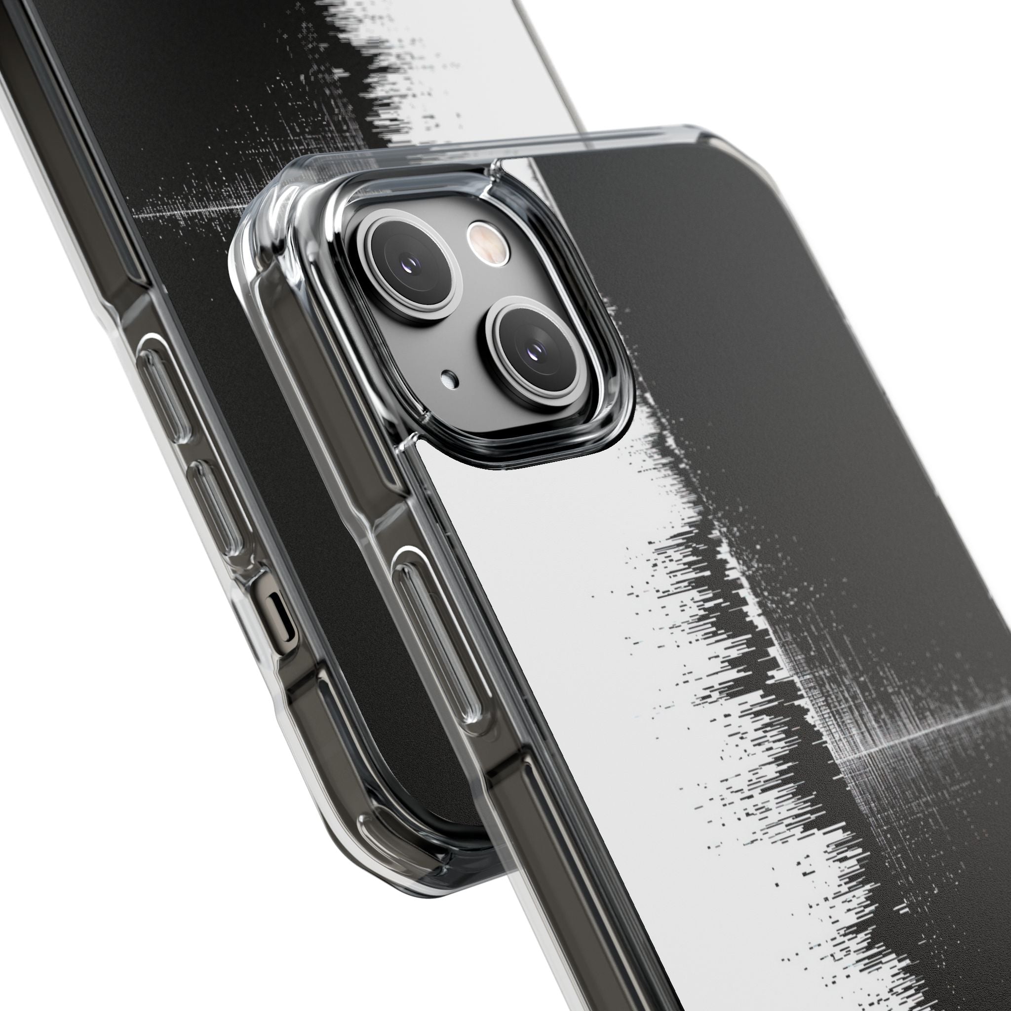 Black Impact MagSafe Phone Case for iPhone - Static Signal Split