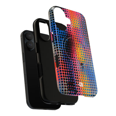 Chromatic Halftone Grid · Tough 2.0 Magnetic Phone Case for iPhone · Blue