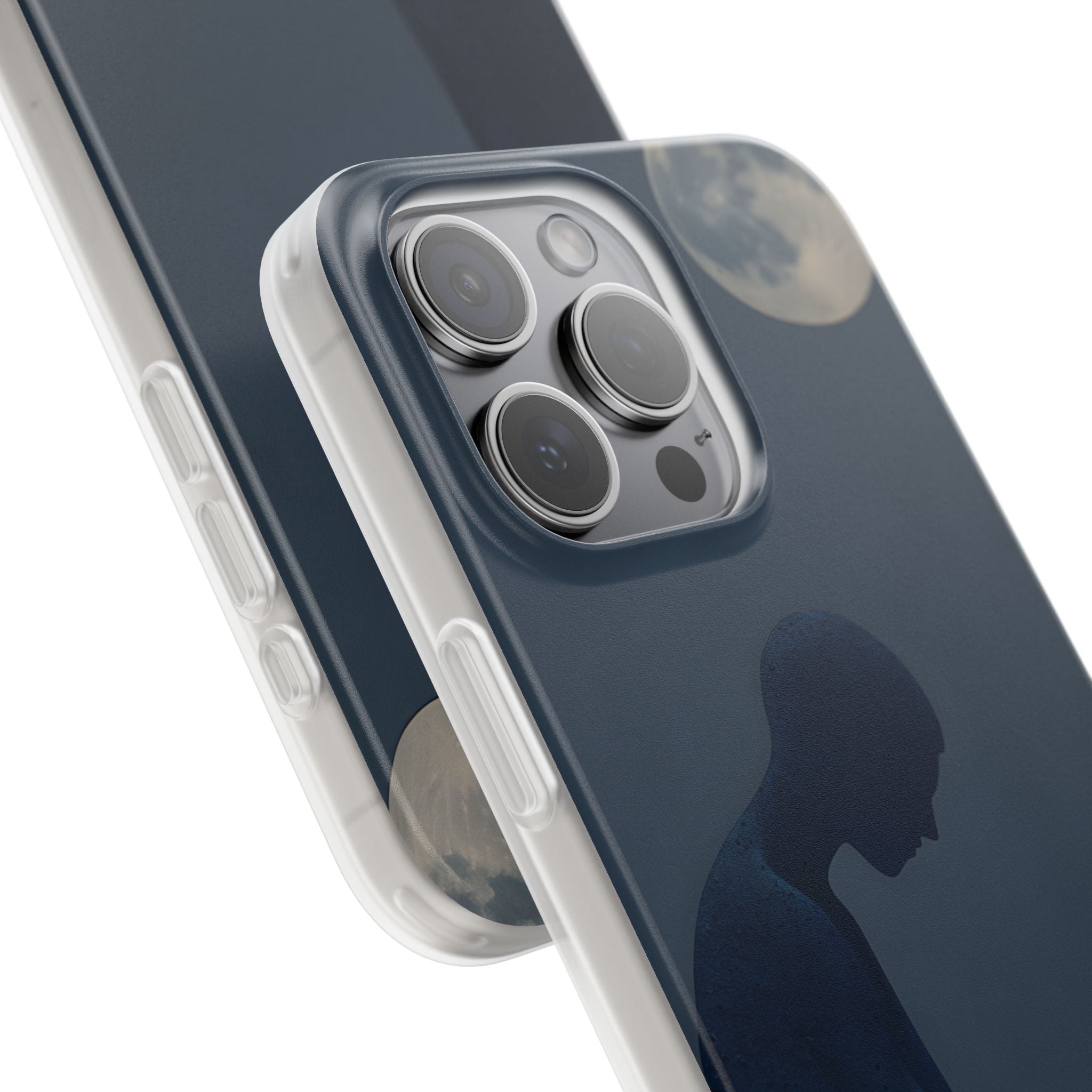 Obsidian Lunar Orb · Soft Phone Case for iPhone