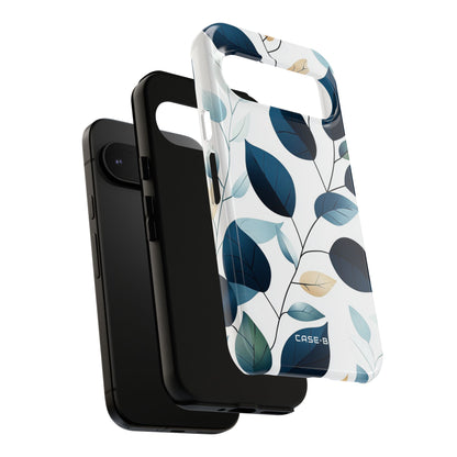 Navy Leaf Veins Google Pixel 9 Case - Tough