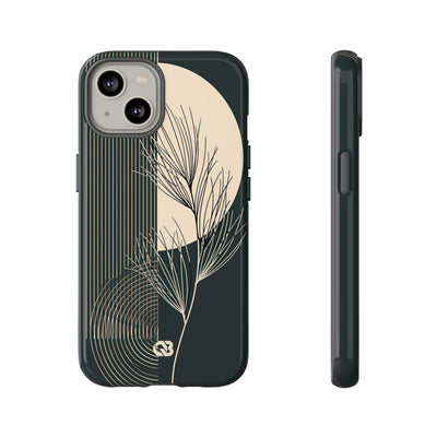 Black Tough Phone Case for iPhone - Obsidian Sand Willow
