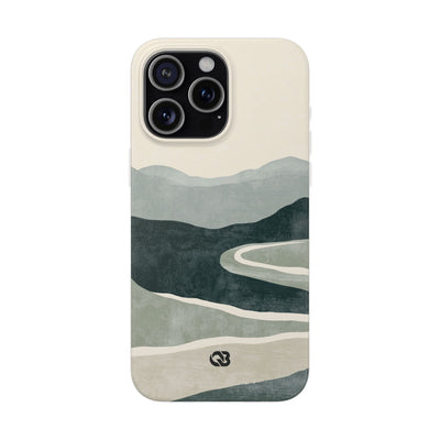 Green Lite Phone Case for iPhone - Misty Sage Valley