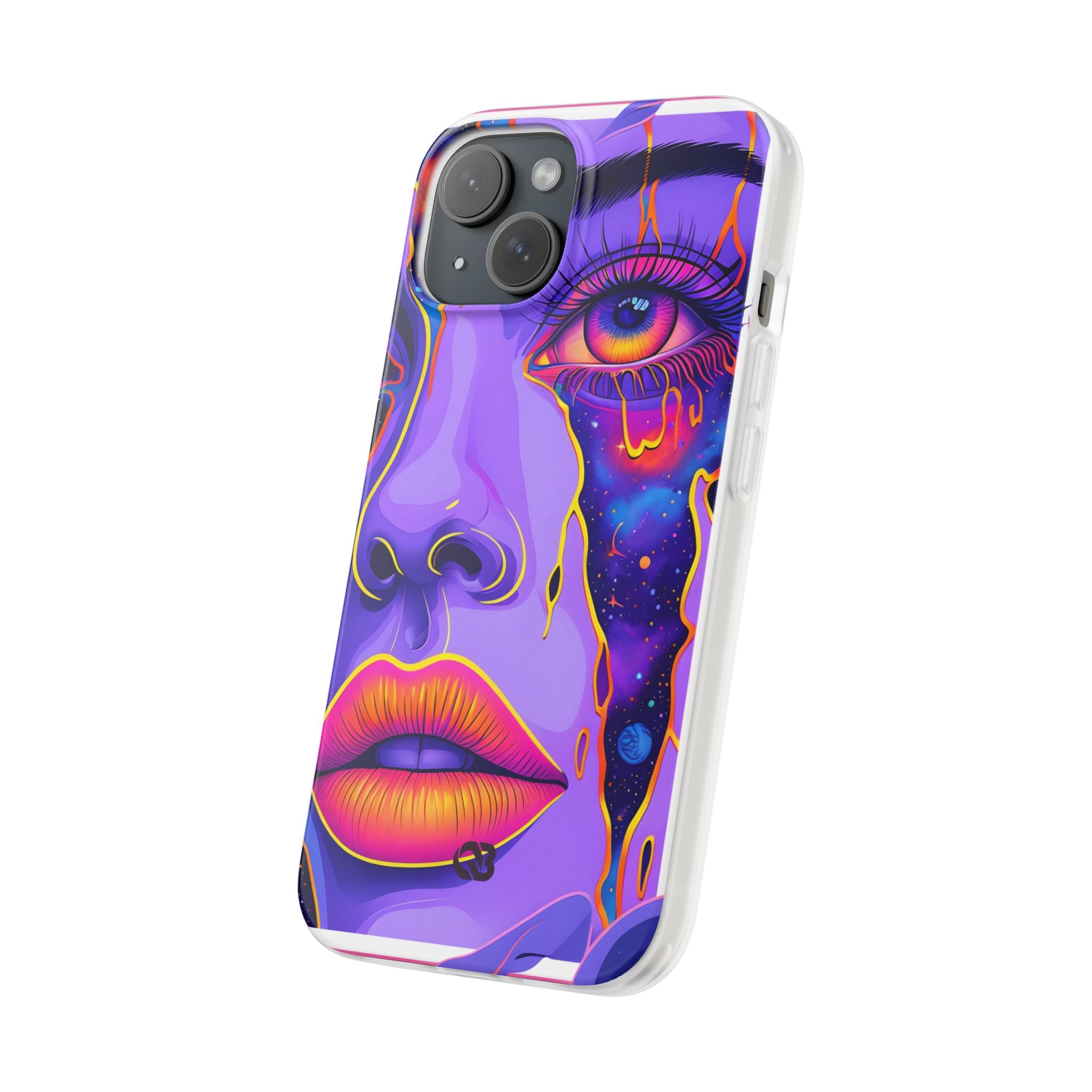 Violet Cosmic Gaze · Soft Custodia per iPhone