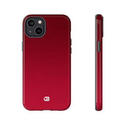 Red Tough Phone Case for iPhone - Crimson Velvet Fade
