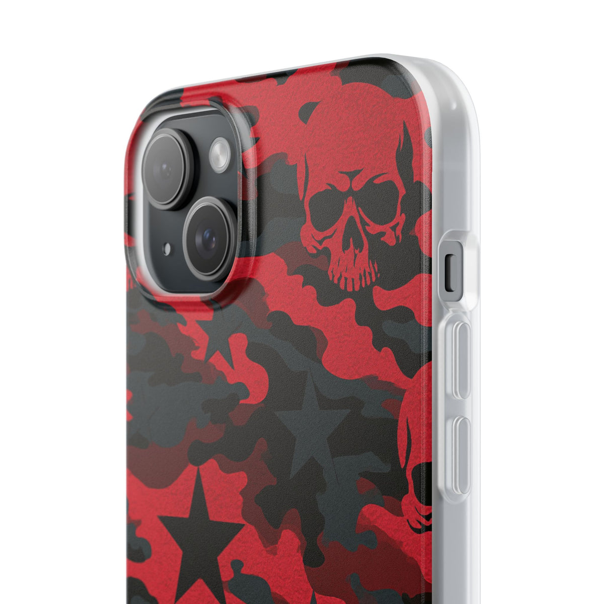 Crimson Skull Camo · Lite Phone Case for iPhone ·  Red