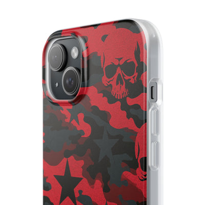 Crimson Skull Camo · Lite Phone Case for iPhone ·  Red