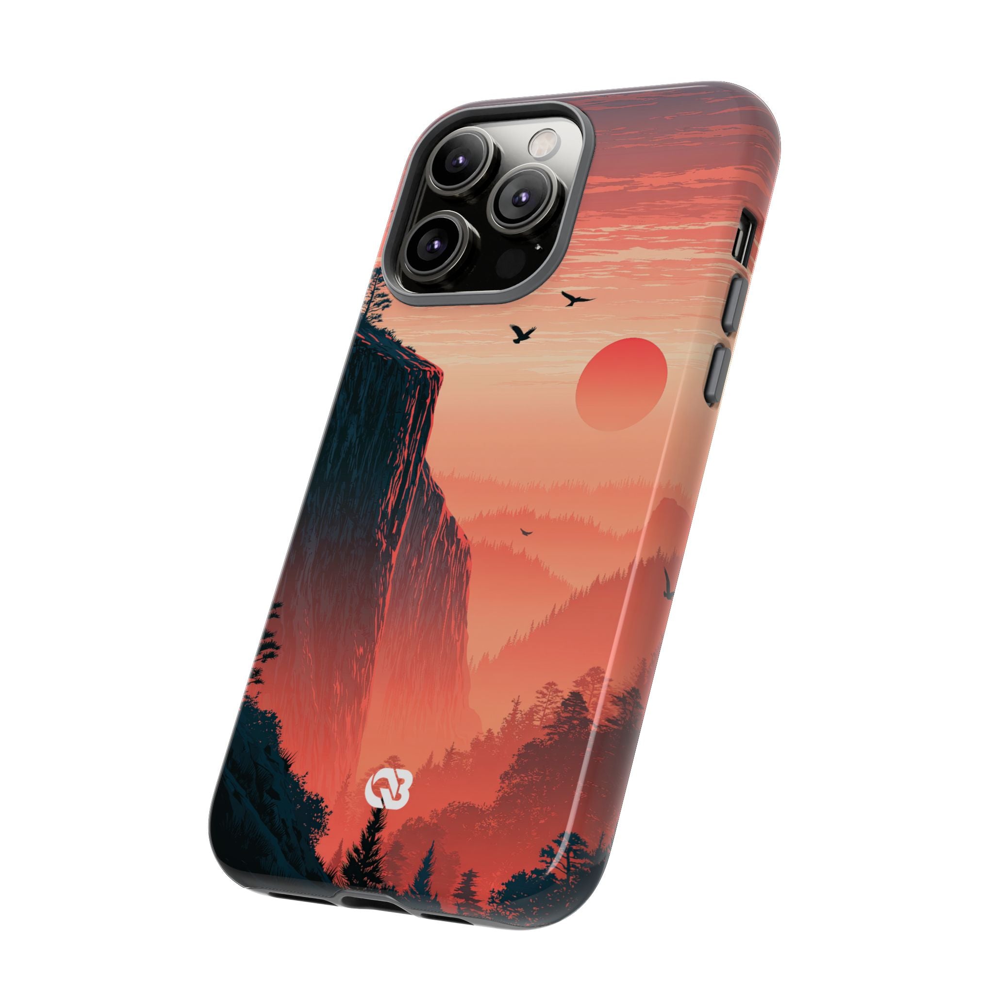 Orange Tough Phone Case for iPhone - Crimson Ridge Flight