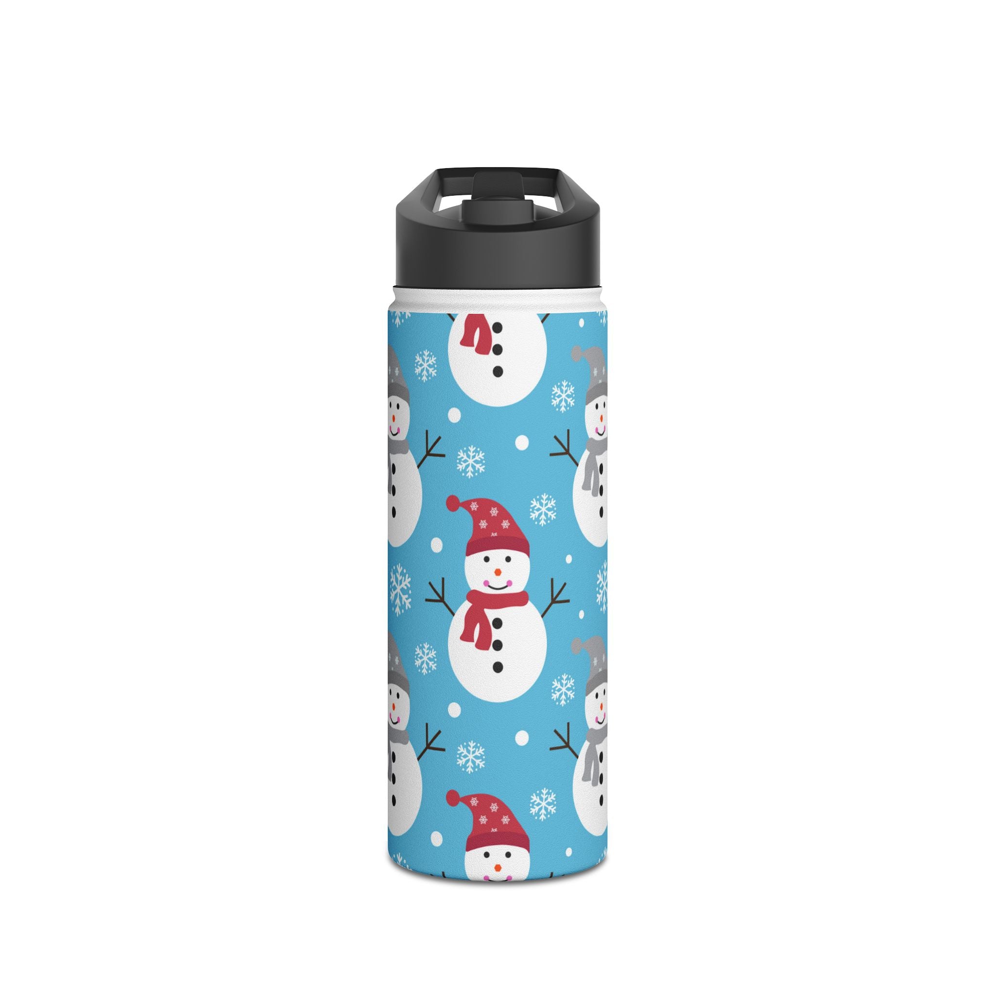Snowman Glow - Stainless Steel Water Bottle
