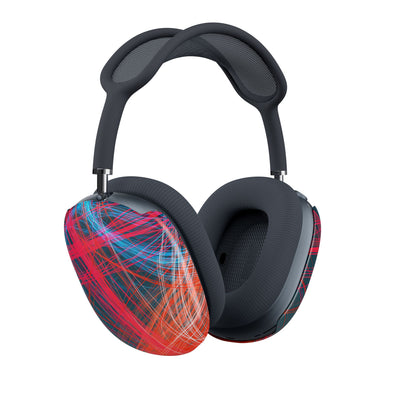 Neon Fiber Stream · Hard Case for AirPods Max · Red