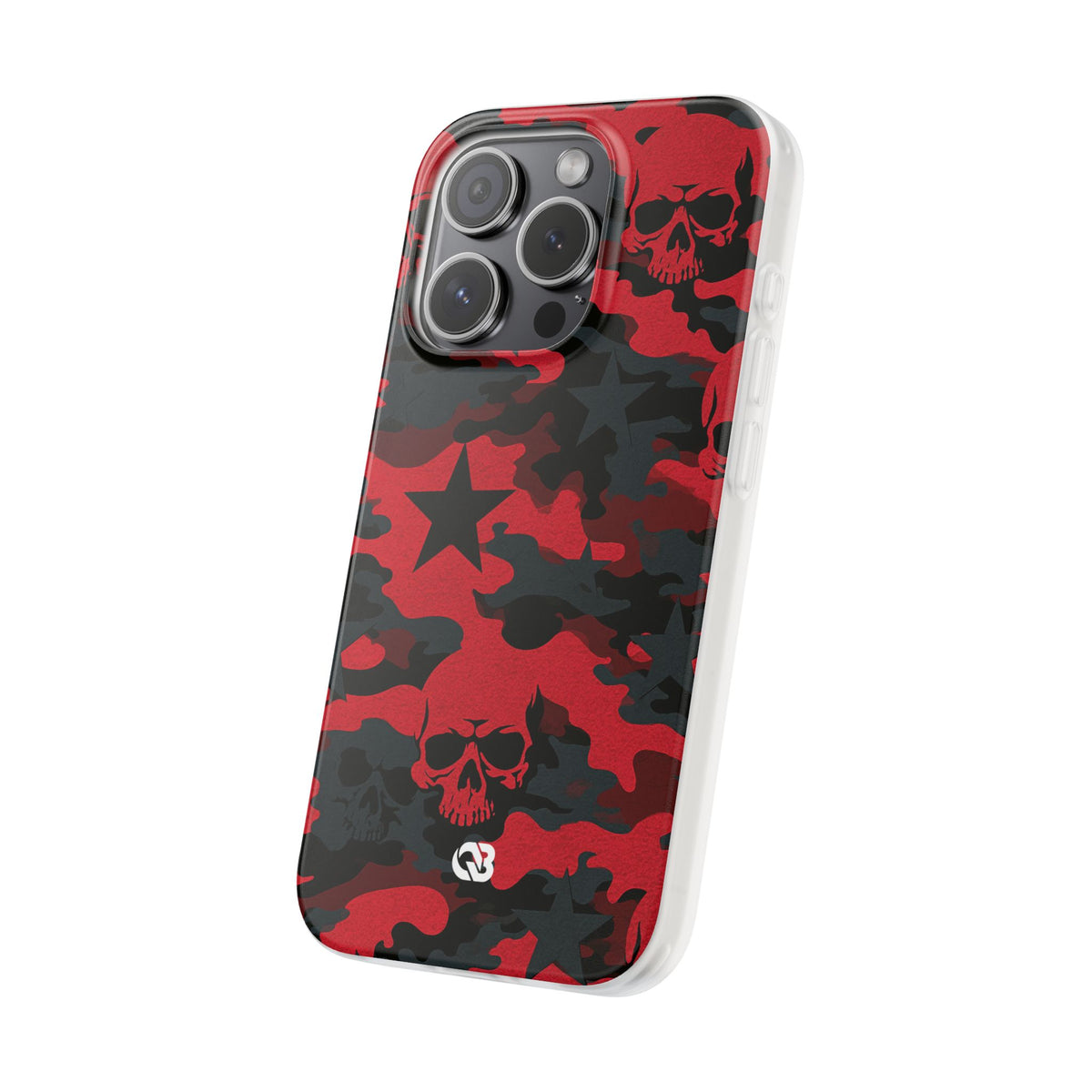 Crimson Skull Camo · Lite Phone Case for iPhone ·  Red